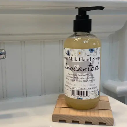 3 bottles of liquid goat milk hand soap