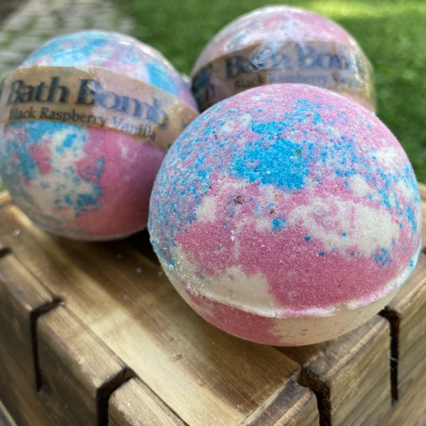 Bath Bomb - Goat Milk Bath Bomb - BLACK RASPBERRY VANILLA