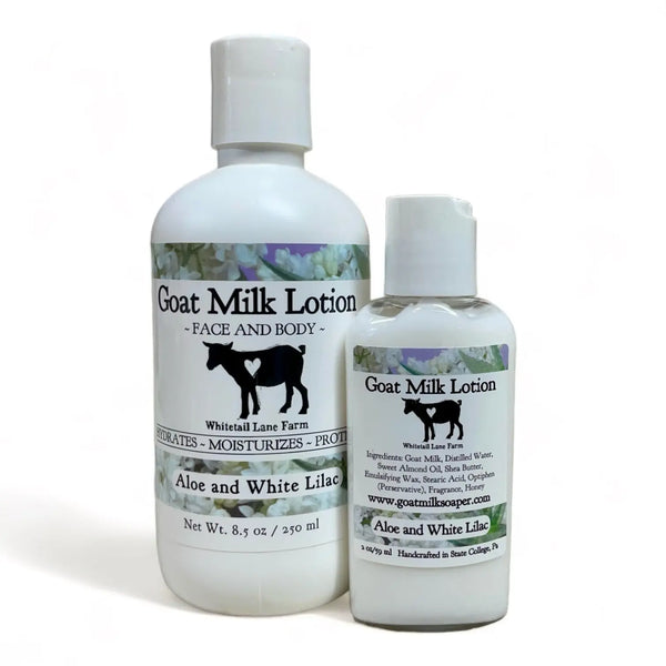 Goat Milk Lotion - Aloe and White Lilac from Whitetail Lane Farm Goat Milk Soap