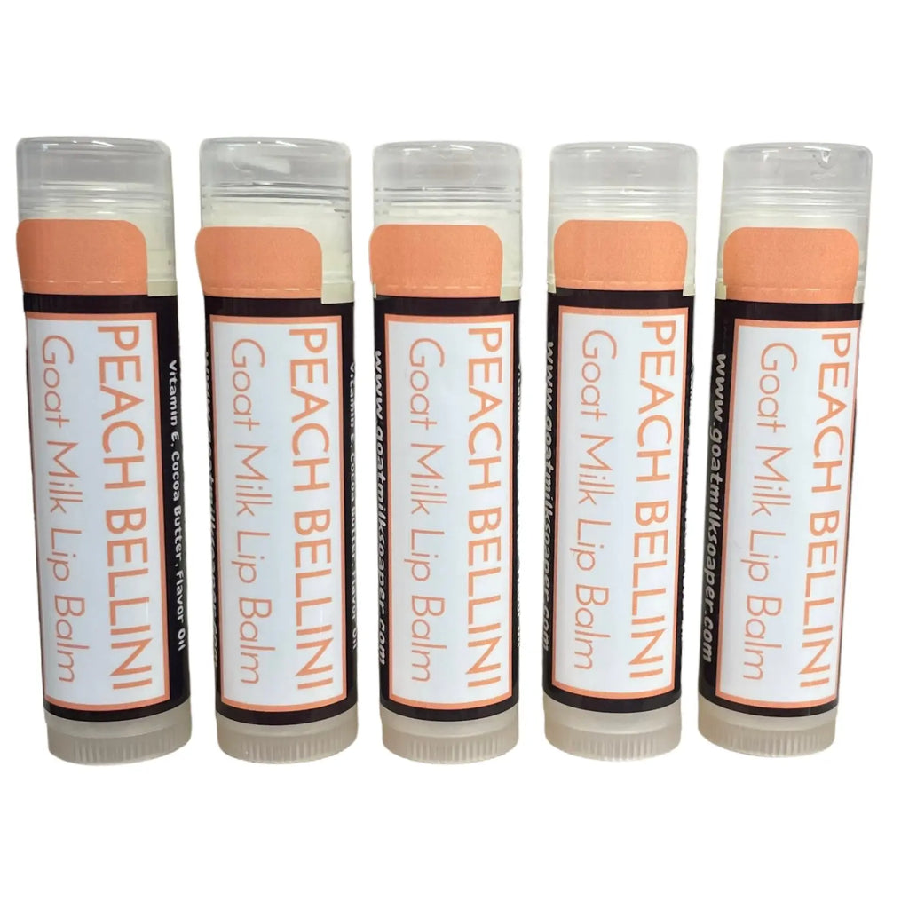 Peach Bellini Goat Milk Lip Balm from Whitetail Lane Farm Goat Milk Soap