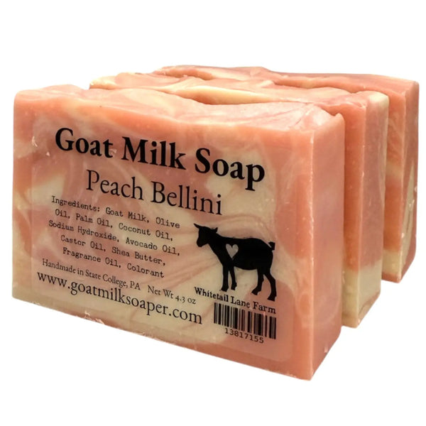 Peach Bellini Goat Milk Soap from Whitetail Lane Farm Goat Milk Soap