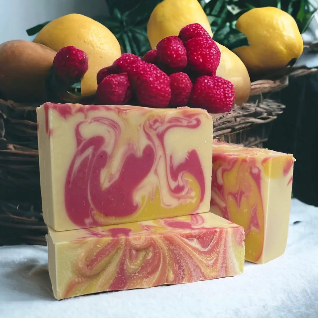 Raspberry Lemonade Goat Milk Soap from Whitetail Lane Farm Goat Milk Soap