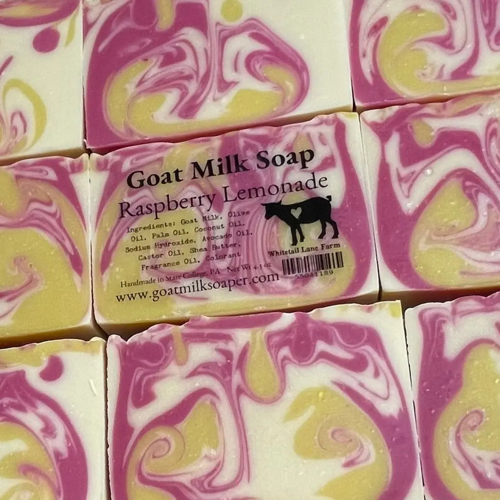 Raspberry Lemonade Goat Milk Soap from Whitetail Lane Farm Goat Milk Soap