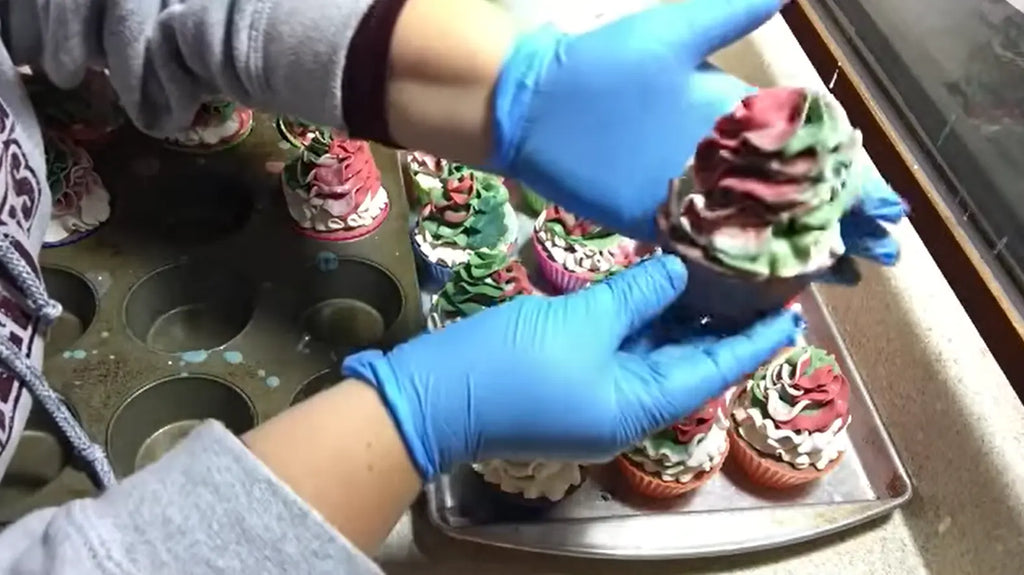 Making White Christmas Soap Cupcakes