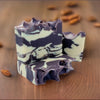 Almond Goat Milk Soap on a table with almonds
