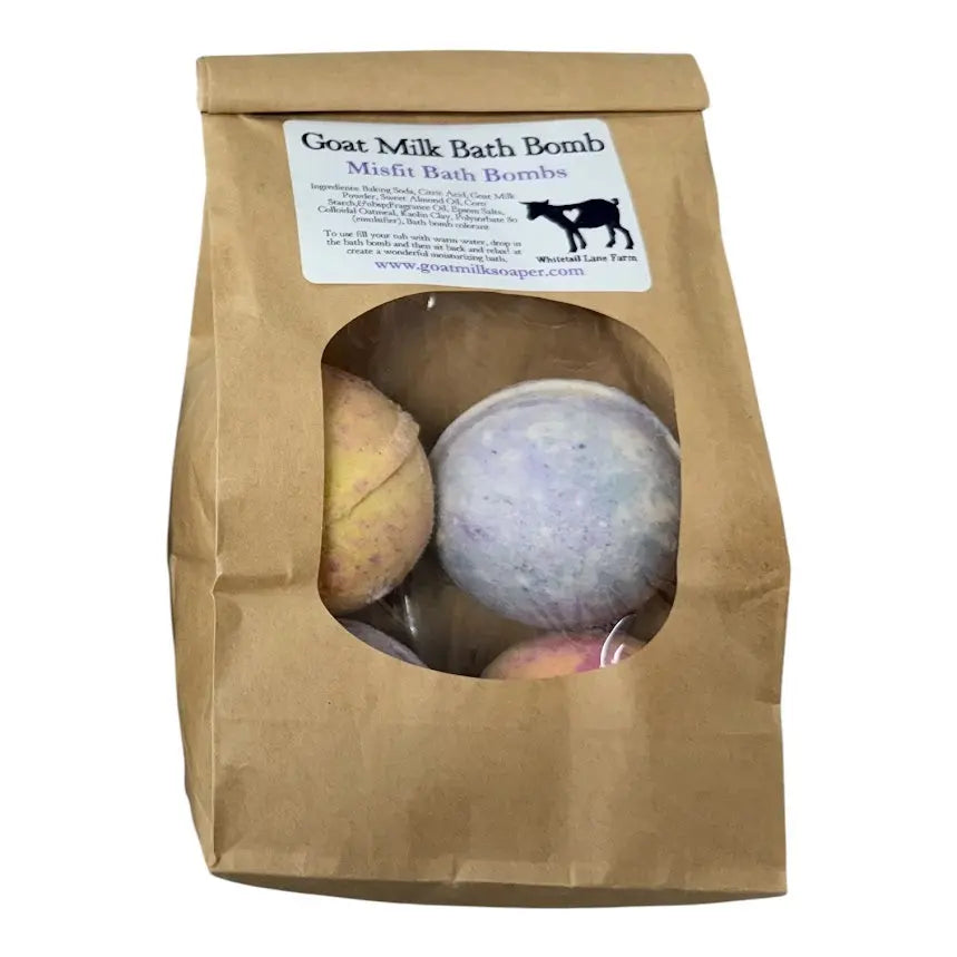 Goat Milk Bath Bomb - Bag of Misfits from Whitetail Lane Farm Goat Milk Soap