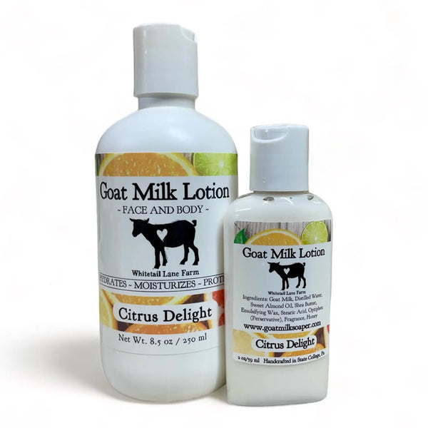 Goat Milk Lotion Citrus Delight from Whitetail Lane Farm Goat Milk Soap
