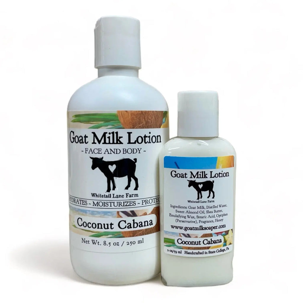 Goat Milk Lotion - Coconut Cabana from Whitetail Lane Farm Goat Milk Soap