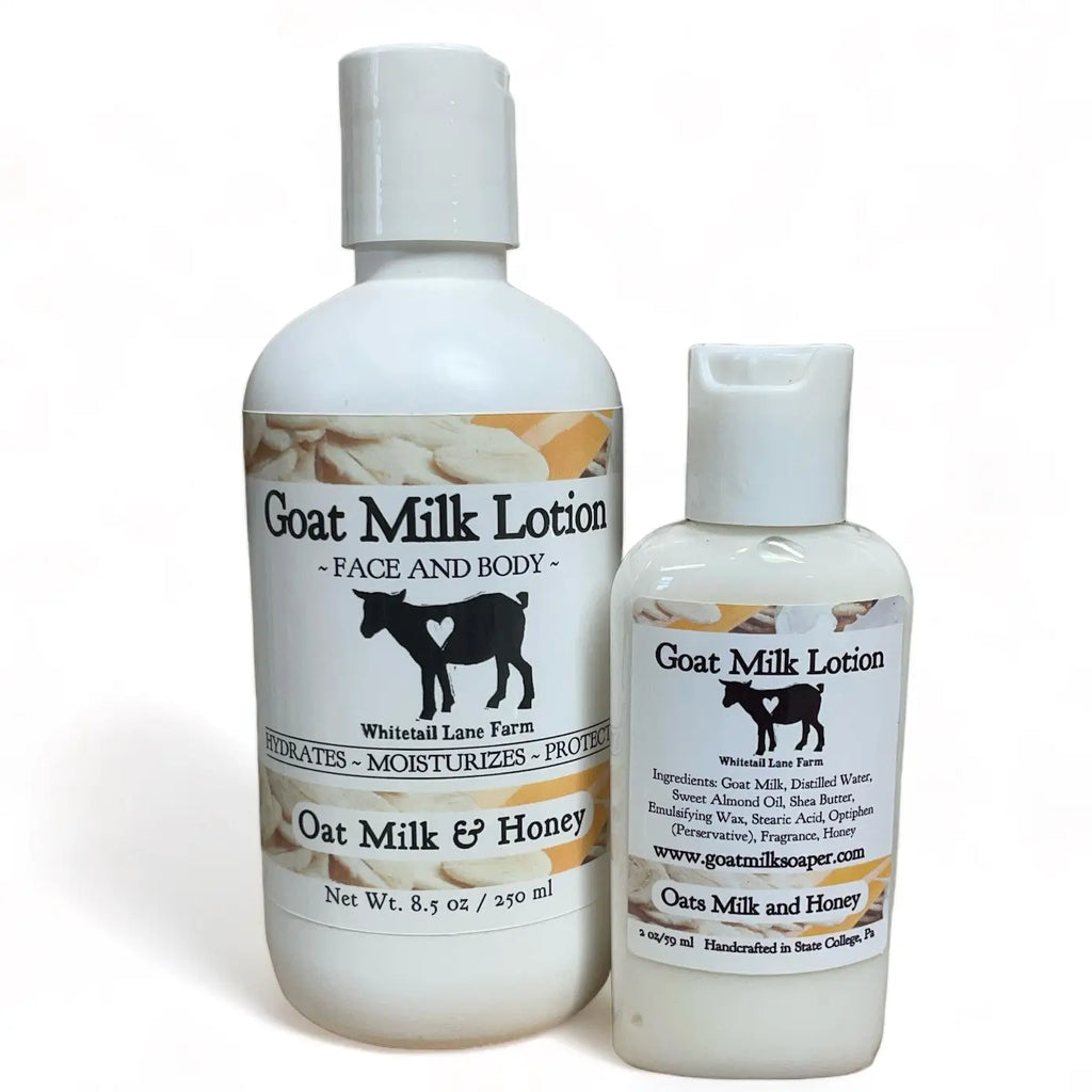 Goat Milk Lotion - Oats Milk and Honey - 2 ounce Travel Bottle