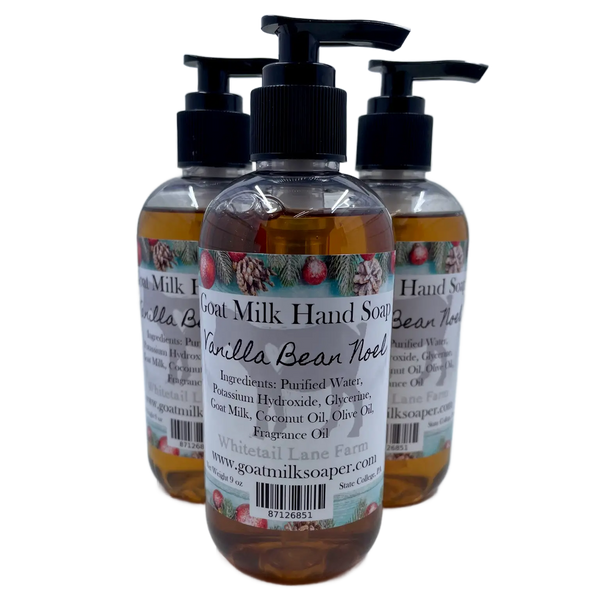Liquid Goat Milk Hand Soap Vanilla Bean from Whitetail Lane Farm Goat Milk Soap