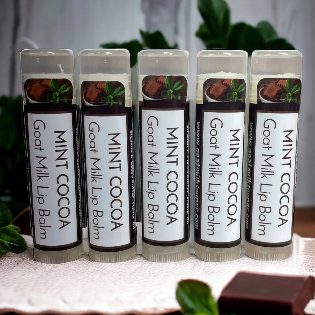Mint Cocoa Goat Milk Lip Balm from Whitetail Lane Farm Goat Milk Soap