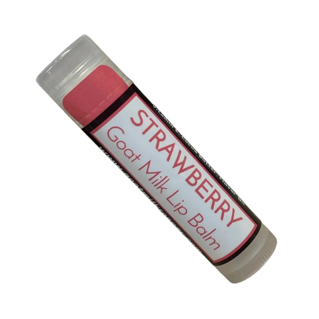 Strawberry Goat Milk Lip Balm from Whitetail Lane Farm Goat Milk Soap