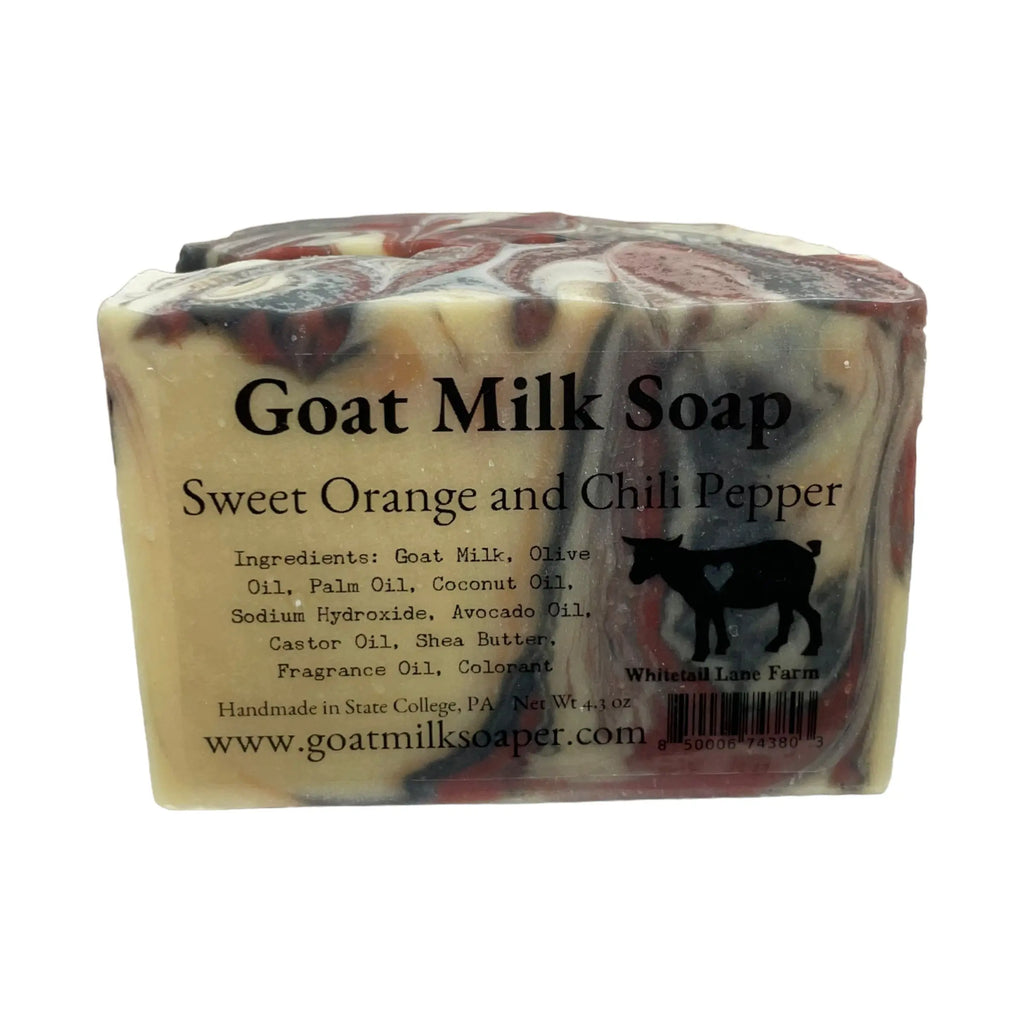 Sweet Orange and Chili Pepper Goat Milk Soap from Whitetail Lane Farm Goat Milk Soap